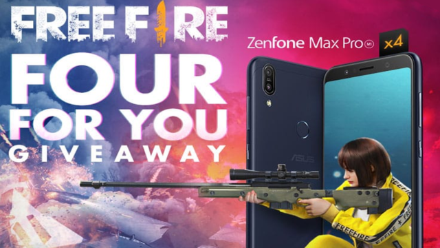 Garena Free Fire holding a Zenfone Max Pro giveaway
