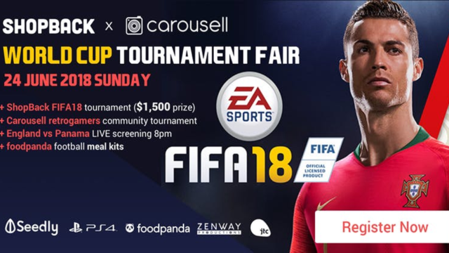 Carousell x ShopBack World Cup Tournament this June