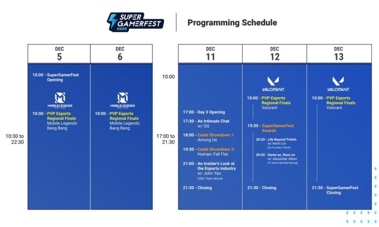 PVP Esports’ SuperGamerFest programme line-up