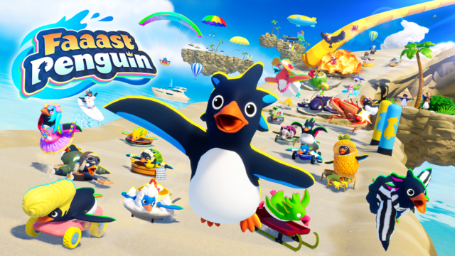 Faaast Penguin Dives Down Slopes in Racing Royale
